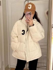 Winter new stand collar Cotton women's short loose Down coat