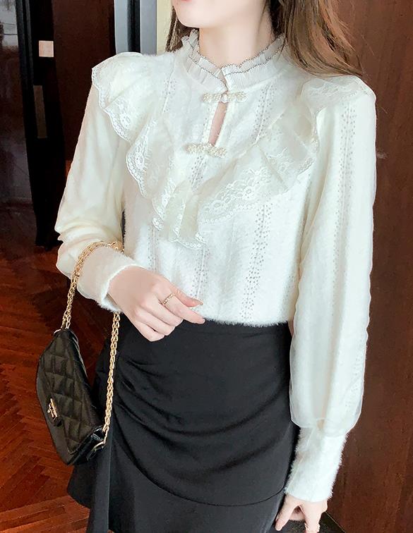On Sale Lace Stand Collars  Fashion Blouse