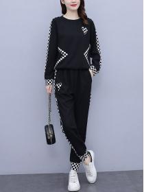Autumn new Casual sportswear Fashion two pieces sets