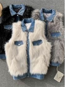 Winter fashion Denim Waistcoat