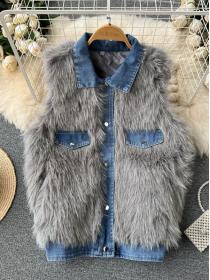 Winter fashion Denim Waistcoat 