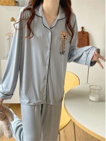 Autumn new long sleeve T-shirt pajamas nightclothes set