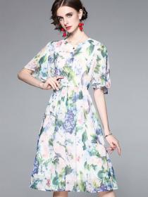 Vintage style Chiffon dress summer fashionable dress
