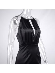 Outlet hot style Black Backless Halter neck dress