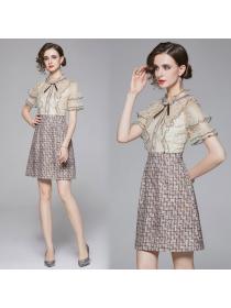 New plus-size women's high-end luxury bead embroidery dress