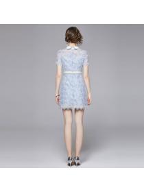 European style luxury fashion Lace dress