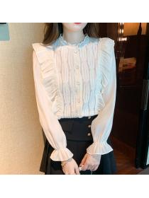 New style lace puff sleeves shirt