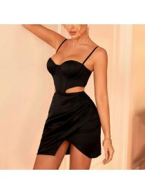 Outlet hot style Corset dress Black Sexy Backless Boning Bodycon dress