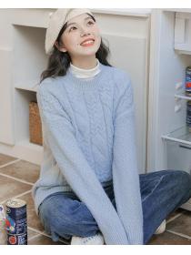 Korean Style Even Cap Knitting Leisure Top 