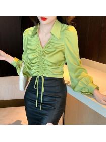Chiffon blouse Women's doll collar blouse