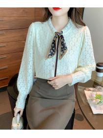 On Sale Lace Hollow Out Fashion Blouse 