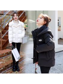 New style Korean fashion Solid color down Jacket warm coat