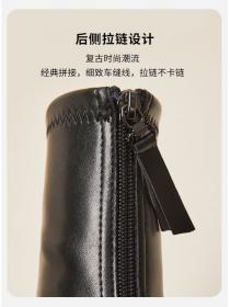 New style Matching thick sole Zipper boots for ladies