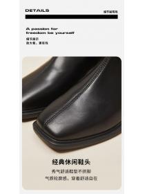 New style Matching thick sole Zipper boots for ladies