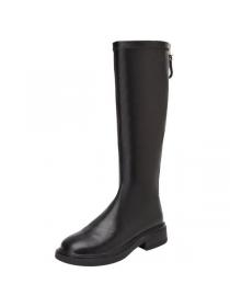 Autumn fashion Matching thick sole Zipper thigh boots for ladies