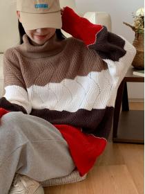 Korean style Winter new fashion High neck Sweater loose women's top