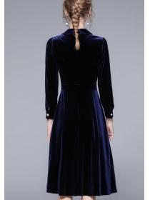 European Style Drape Fashion Show Waist Nobel Dress