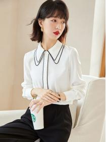 Spring fashion OL style Long-sleeved blouse