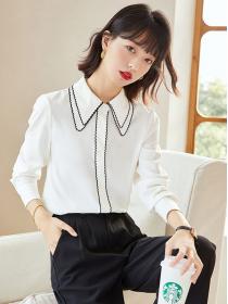 Spring fashion OL style Long-sleeved blouse 