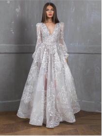 New style Beaded dress lace embroidered wedding dress Evening dress banquet dress