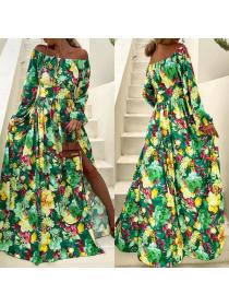Summer new Bohemian style fashion printed dress