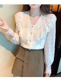 On Sale Lace Hollow Out Fashion Lace shirt 