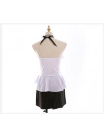 Fashion Stripe Sexy underwear halter uniform a set for women