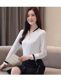 OL  Style Color Matching Nobel Style Blouse 