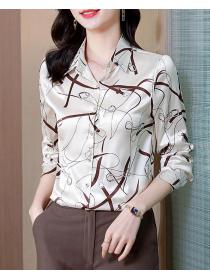 Outlet Printing Fashion Nobel Style Blouse 