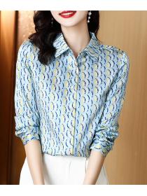 For Sale Printing Fashion Nobel Style Blouse 