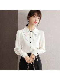 Korean style Elegant Solid color OL Blouse  