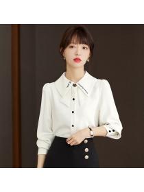 Korean style Elegant Solid color OL Blouse  