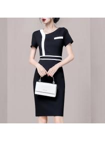 Spring and summer Hip-full business suit slim dress