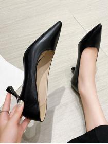Spring fashion OL lady Black High heels