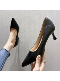 Spring fashion OL lady Black High heels 
