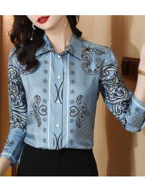 On Sale Floral Fashion  Style Loose Blouse 
