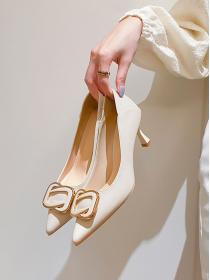 Korean style Pointed Fashion Kitten heels