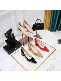 Korean style Simple fashion Matching OL Lady Kitten heel shoe