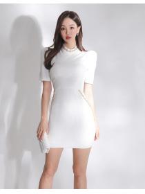 Korean Style Simple Fashion Style OL  Dress