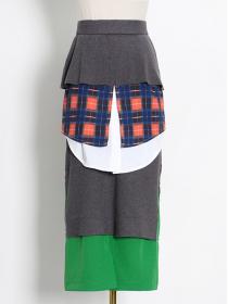 Unique style Fashion Plaid Skirt