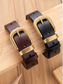 Simple style copper needle buckle ladies decoration matching wholesale leather belt