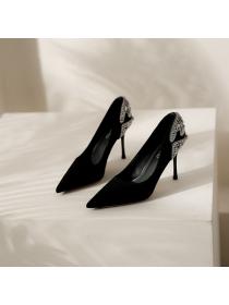 Korean style OL Fashion Rhine-diamond high heels