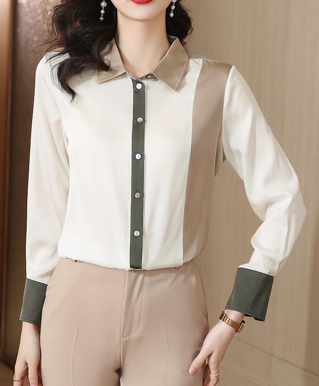 On Sale Color Matching Fashion Style Blouse