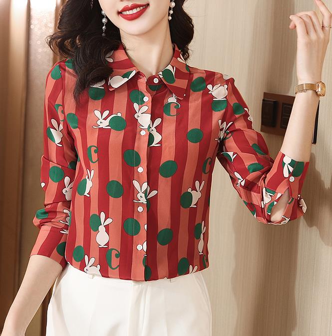 On Sale Printing Fashion Style Blouse