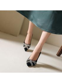 Korean style Fashion Autumn High heels