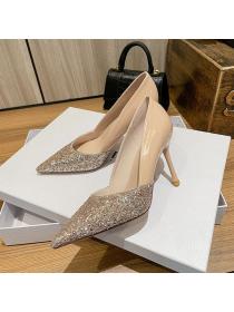 Korean style Fashion Sequins Pointed OL High heels