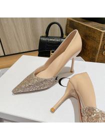 Korean style Fashion Sequins Pointed OL High heels