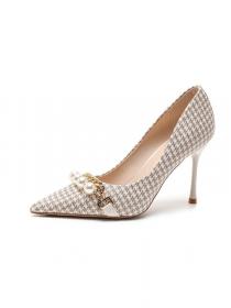 Korean style Fashion Pearls Pointed OL High heels