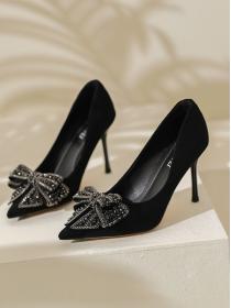 Korean style Fashion Bowknot Party shoes Pointed OL High heels