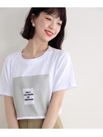 Korean style Fashion Printed Top